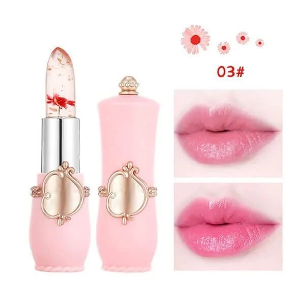 🏆اشتري واحدًا واحصل على الثاني مجانًا💄أحمر شفاه كريستال جيلي فلاور متغير اللون