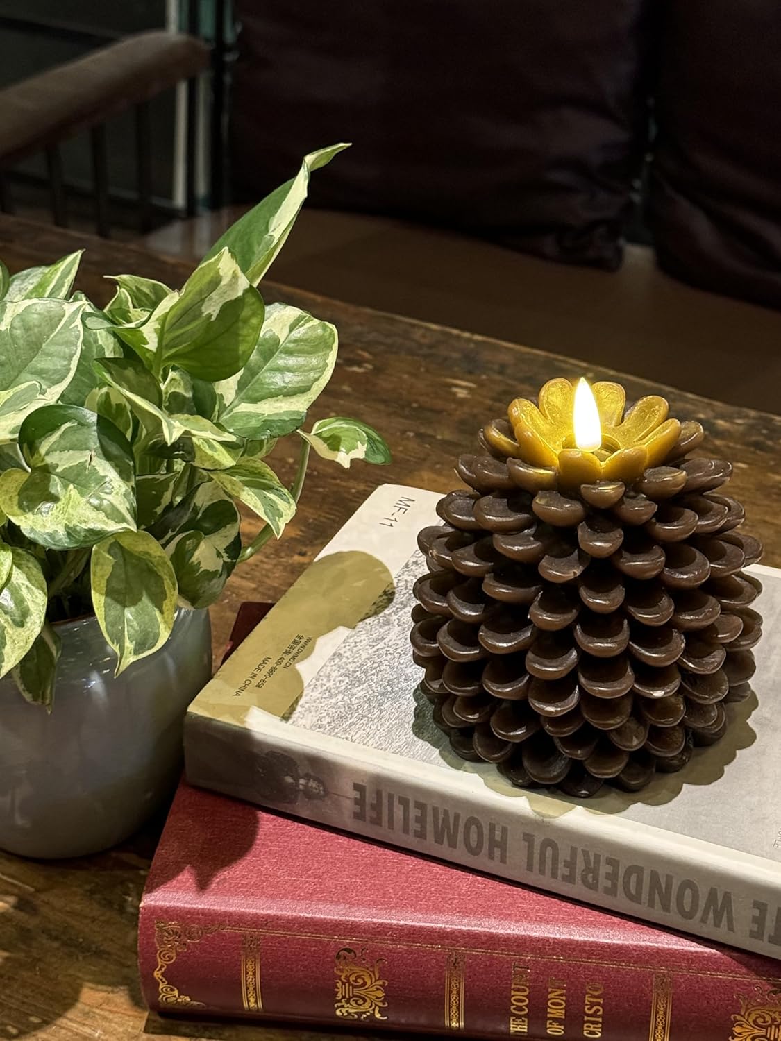 🎁Christmas promotion ✨Flameless Pinecone Candles