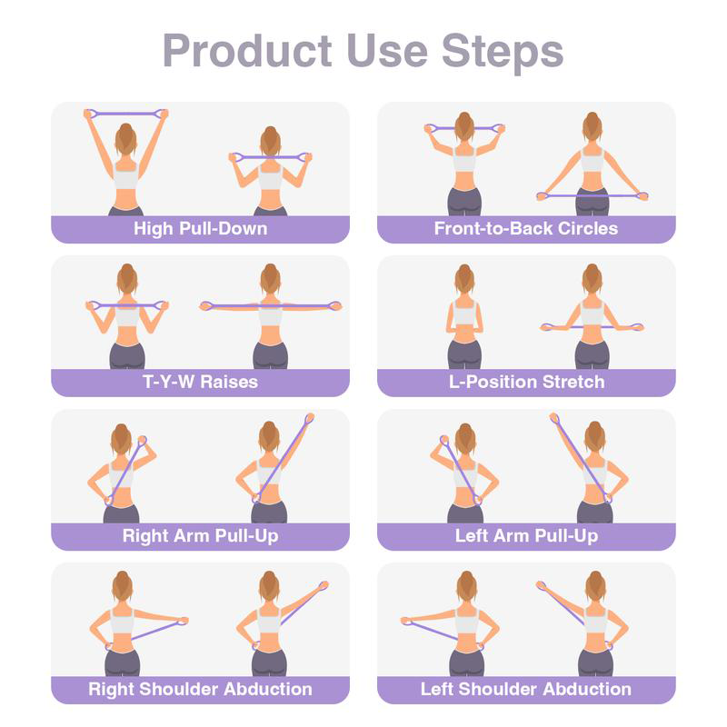 🔥Hot Sale 55% OFF🔥| 💪Figure 8 Resistance Bands – Silicone Exercise Bands for Women🧘♀️