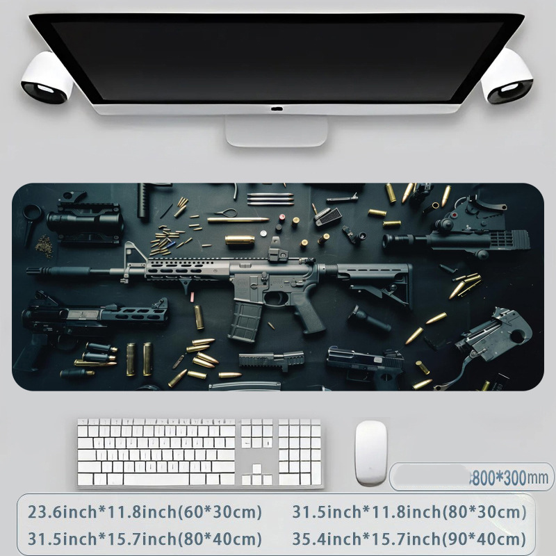 Large gaming mouse pad, stylish desk protector, non-slip rubber, multiple sizes, suitable for laptops and desktop computers