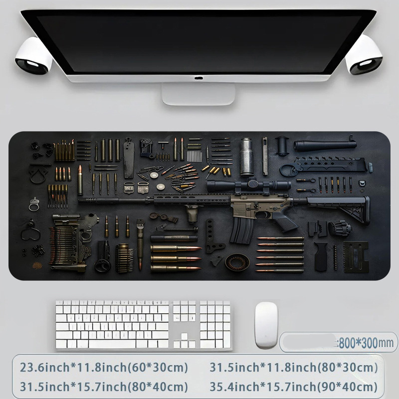 Large gaming mouse pad, stylish desk protector, non-slip rubber, multiple sizes, suitable for laptops and desktop computers