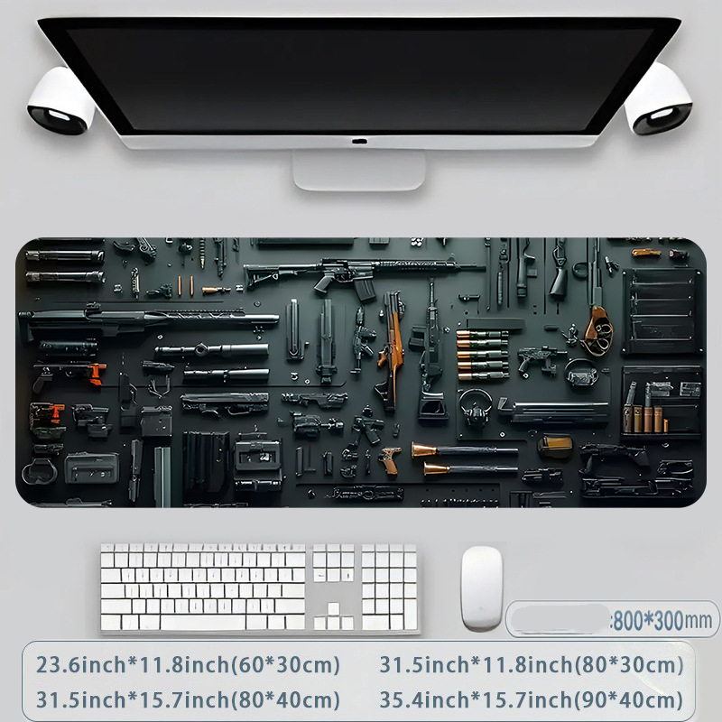 Large gaming mouse pad, stylish desk protector, non-slip rubber, multiple sizes, suitable for laptops and desktop computers