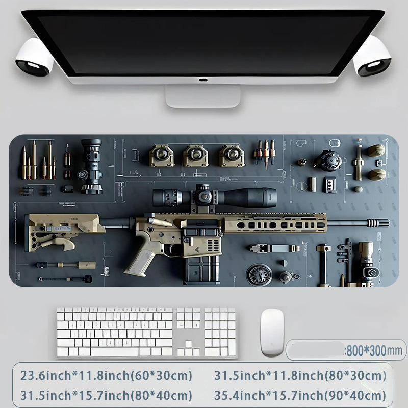 Large gaming mouse pad, stylish desk protector, non-slip rubber, multiple sizes, suitable for laptops and desktop computers