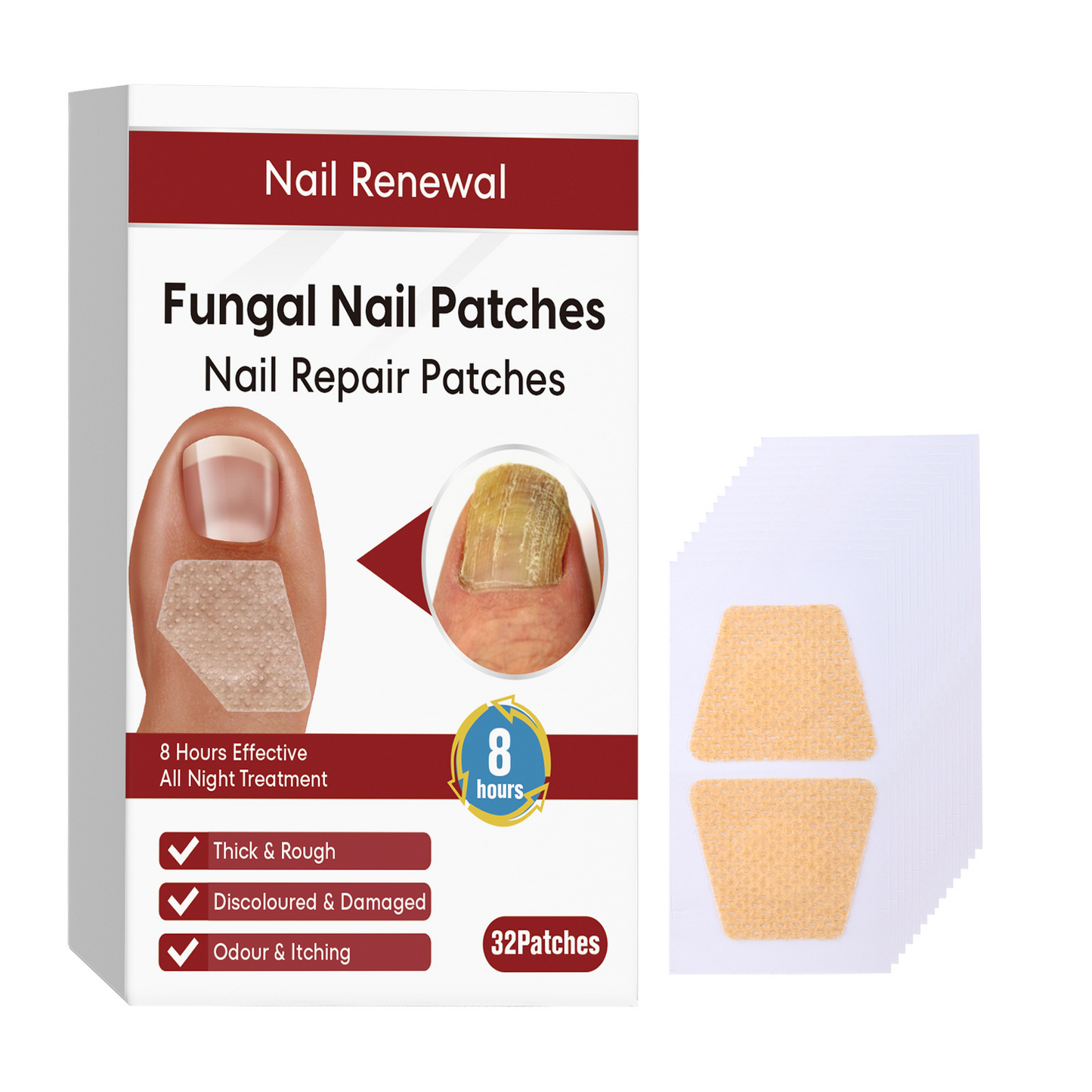 Nail care patches, onychomycosis care patches/21 pieces/box