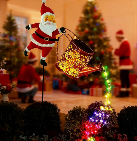 🔥Special Christmas Offer!🎄New Santa Claus Lantern Solar-Powered Light-Up Hollowed-Out Water Bottle