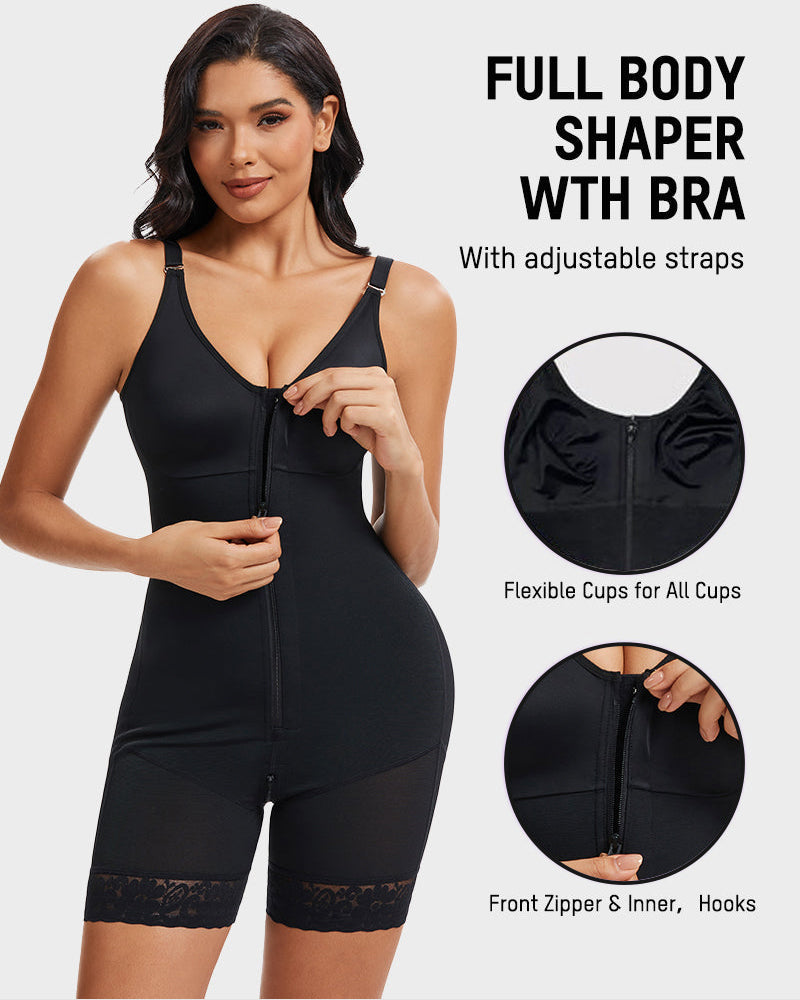 🔥Tummy Control Butt Lifter Shaper with Zipper Crotch Fajas Colombianas