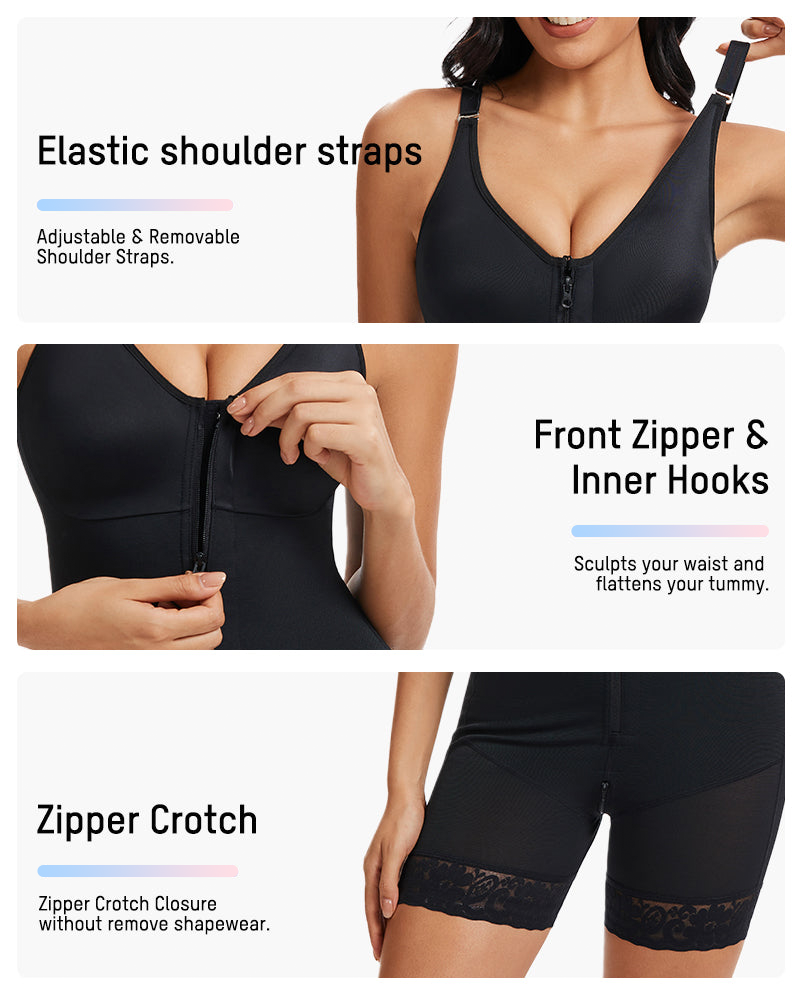 🔥Tummy Control Butt Lifter Shaper with Zipper Crotch Fajas Colombianas