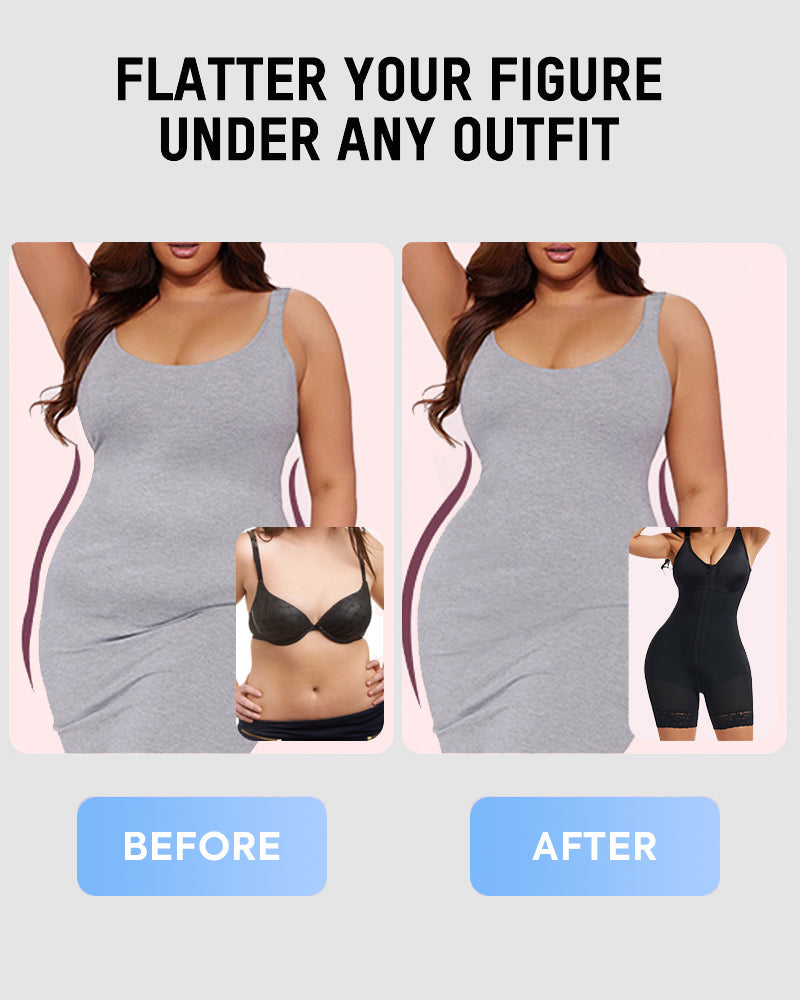 🔥Tummy Control Butt Lifter Shaper with Zipper Crotch Fajas Colombianas
