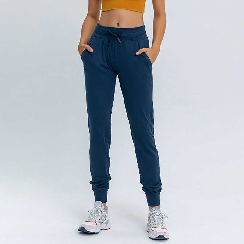 Peach Hip Leggings Sweatpants - Dew Pine Green