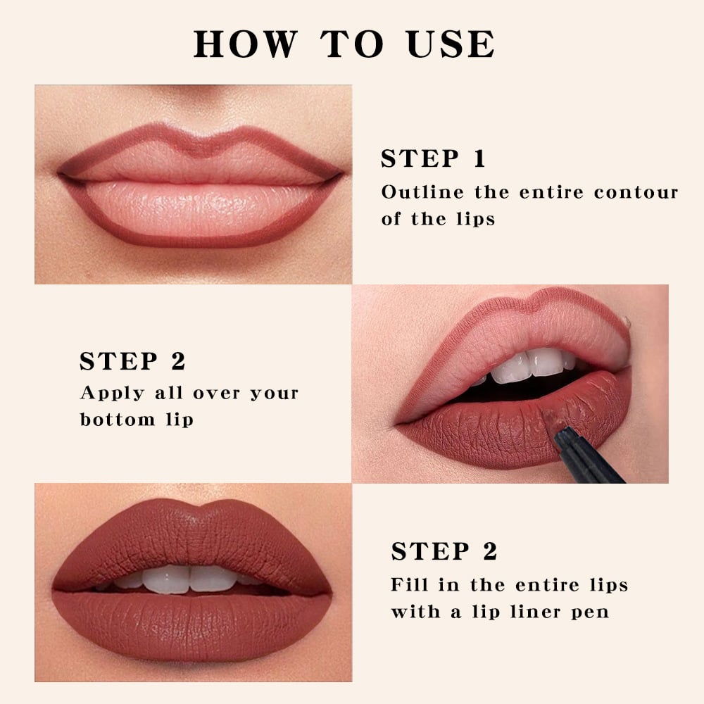 🔥✨اشتري واحد واحصل على الثاني مجانًا💄 محدد شفاه سائل يدوم طويلًا