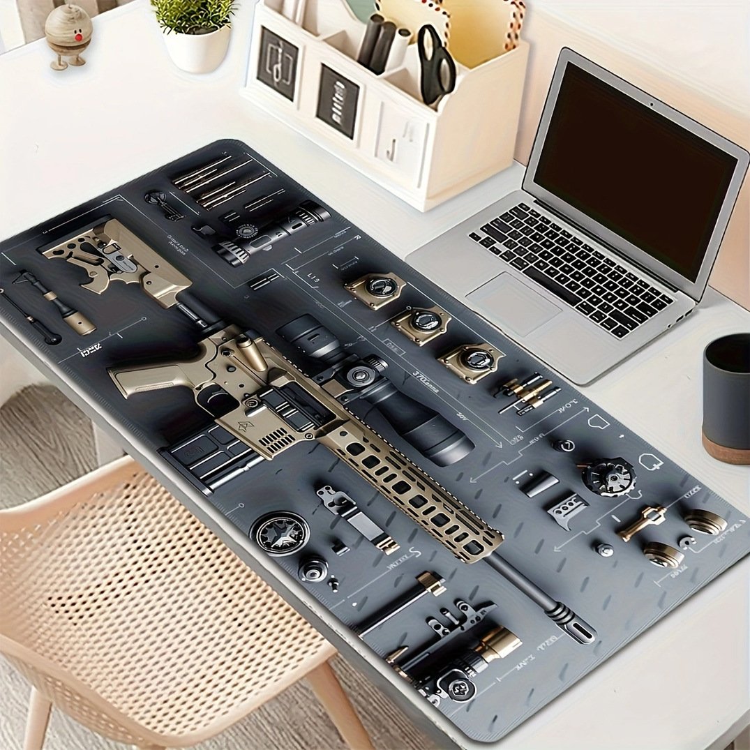 Large gaming mouse pad, stylish desk protector, non-slip rubber, multiple sizes, suitable for laptops and desktop computers