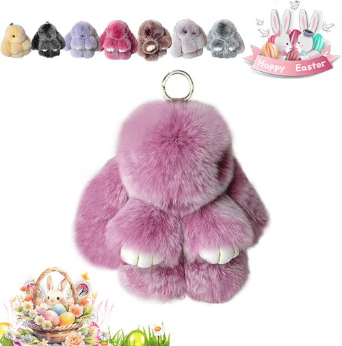 🐰Easter Cute Bunny Plush Keychain - Iron Box Gift🎁Easter Sweet Surprise