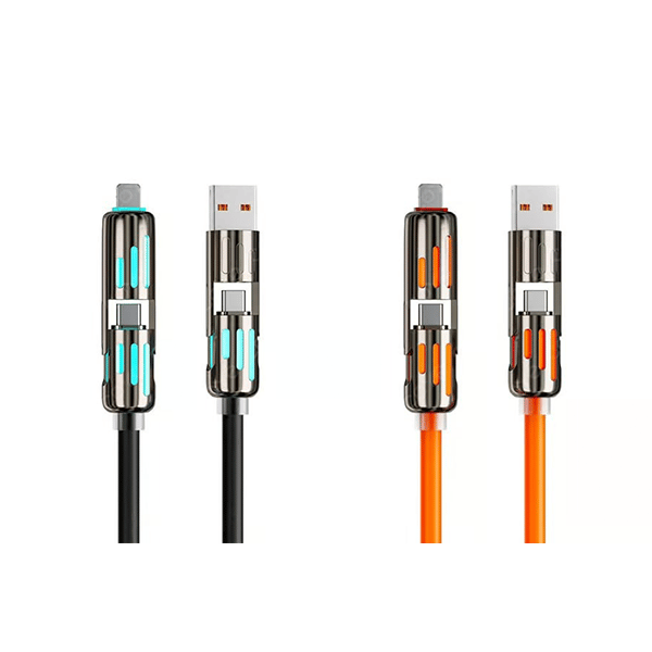 🎉اليوم الأخير - اشترِ واحدًا واحصل على الثاني مجانًا🔥 كابل شحن USB 4 في 1 (شحن سريع بحد أقصى 240 واط)