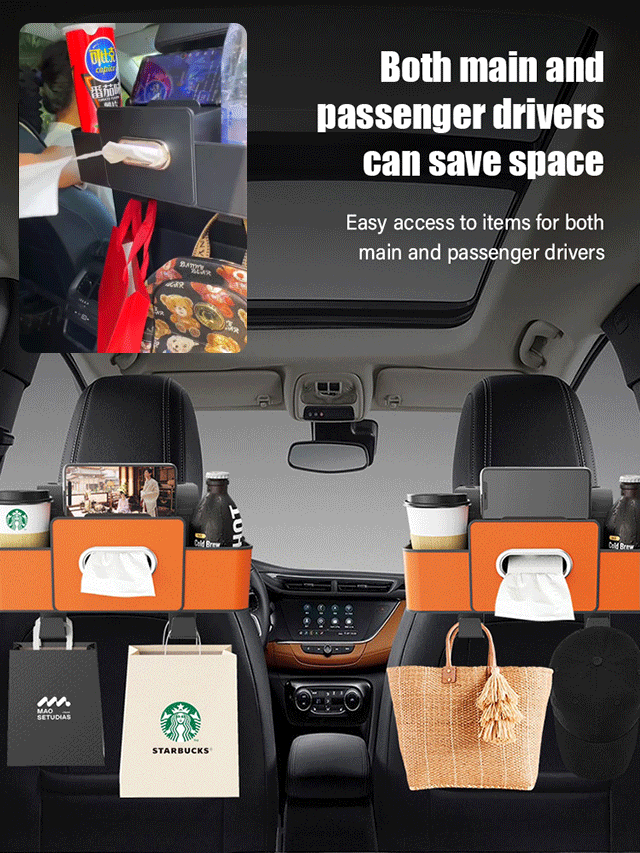 🔥Up To 50% Off🌟High Quality Multifunctional Leather Car Seat Back Storage Box 🚗