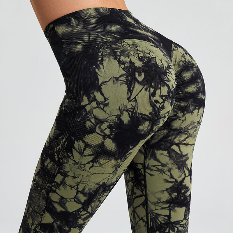 Tie-dye Hip-lift High-rise Leggings