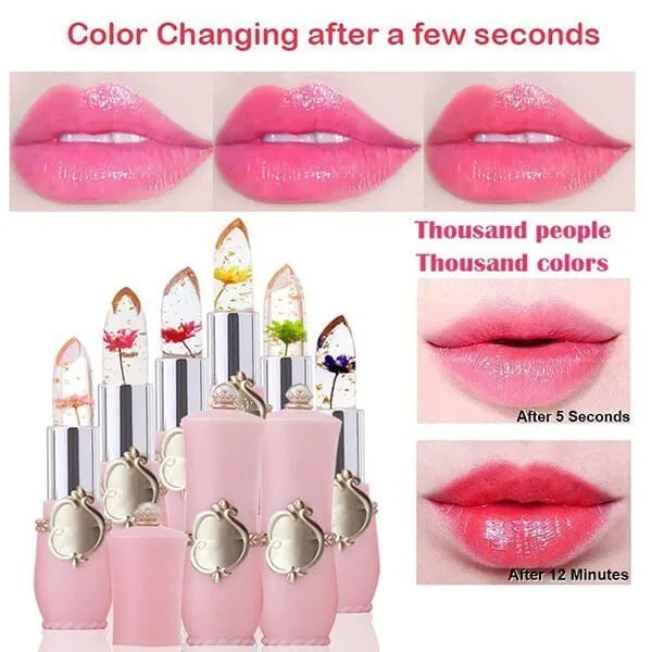 🏆اشتري واحدًا واحصل على الثاني مجانًا💄أحمر شفاه كريستال جيلي فلاور متغير اللون