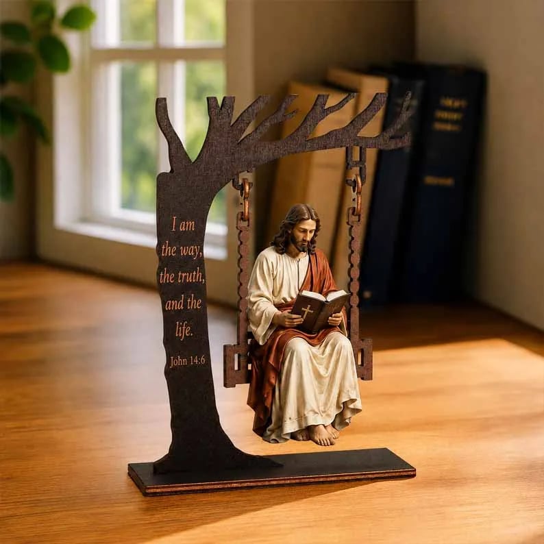 ⏰Last day Promotion 🔥- ✝️📚Christian Jesus Swing Ornament