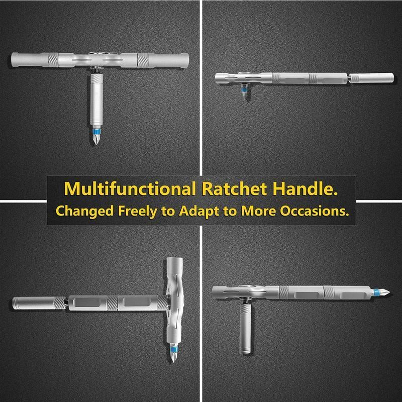 ✨24 in 1 Magnetic Compact and Portable Ratchet Screwdriver Set