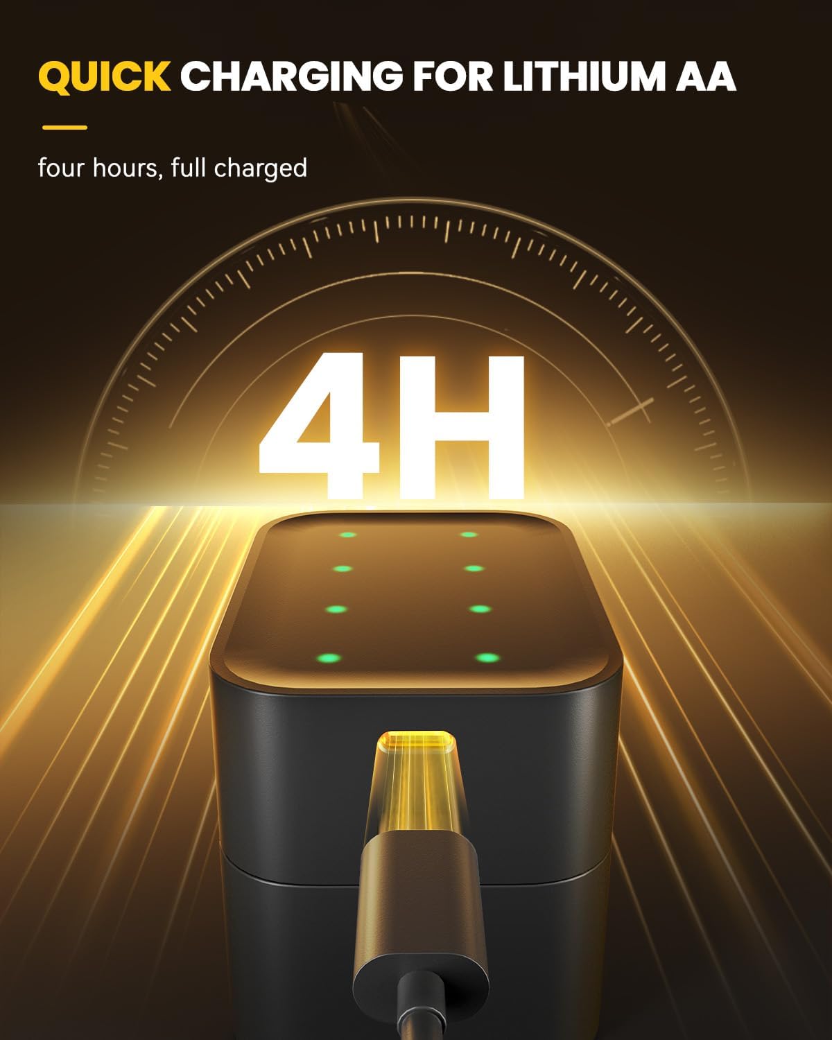 🏆عرض خاص⚡ بيع أكثر من ٥٠ ألف قطعة! بطاريات ليثيوم AA/AAA قابلة للشحن مع شاحن 💥🎁 🔋