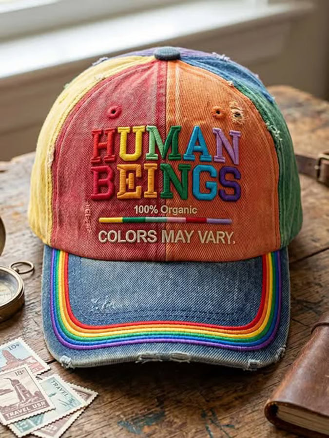 Unisex Human Beings Colors May Vary Print Casual Hat