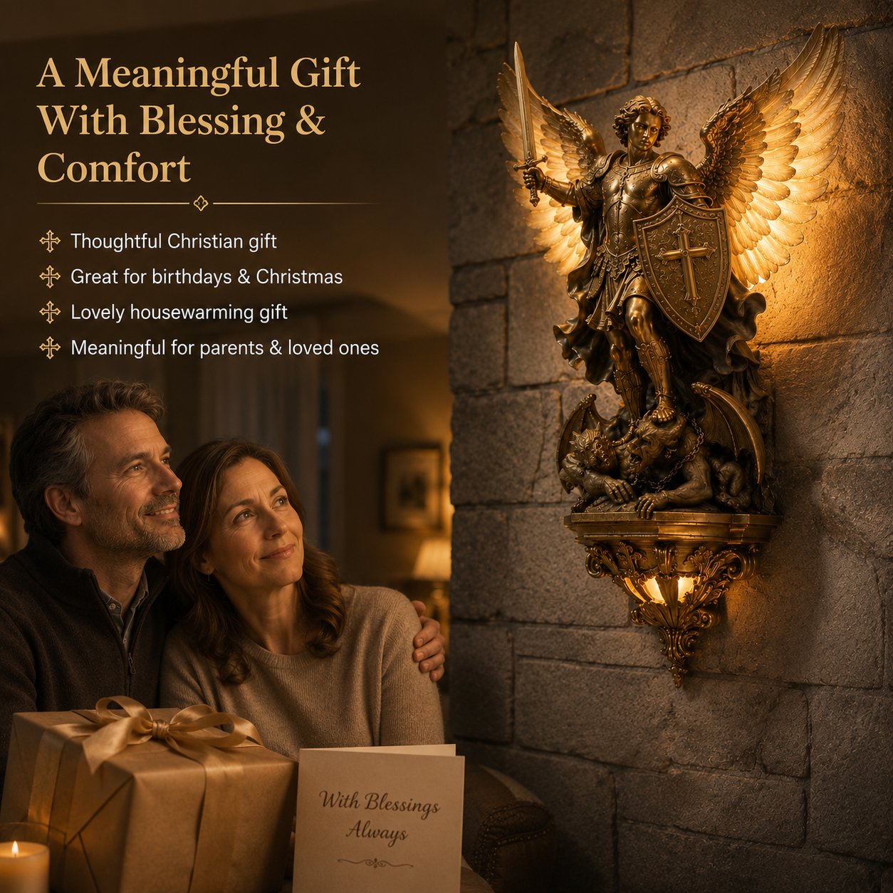 đ„ Divine Archangel Wall Light | A Symbol of Protection & Faith