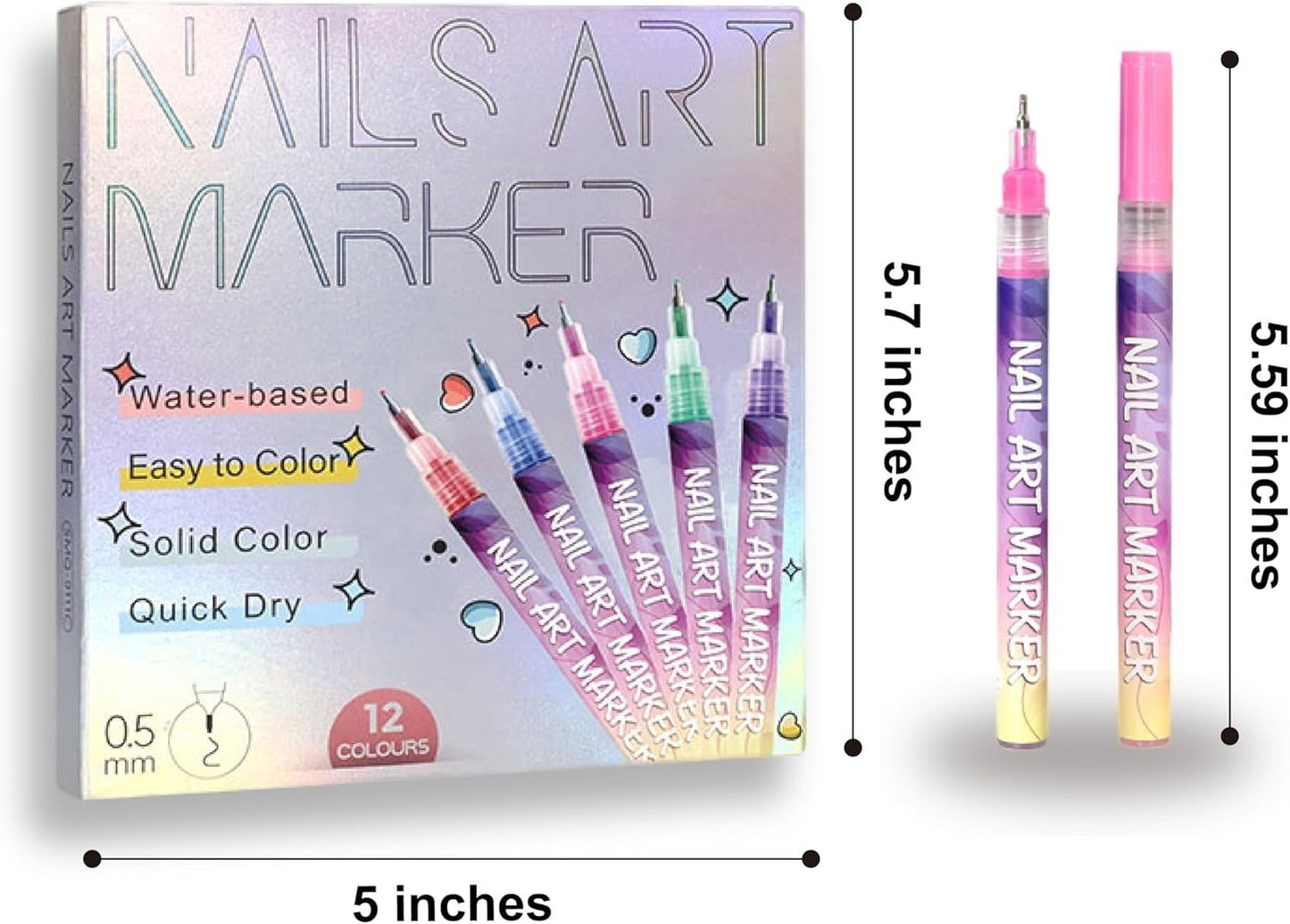 🔥Buy 2 Get 1 Free🎨12 Colors Nail Art Pens Set