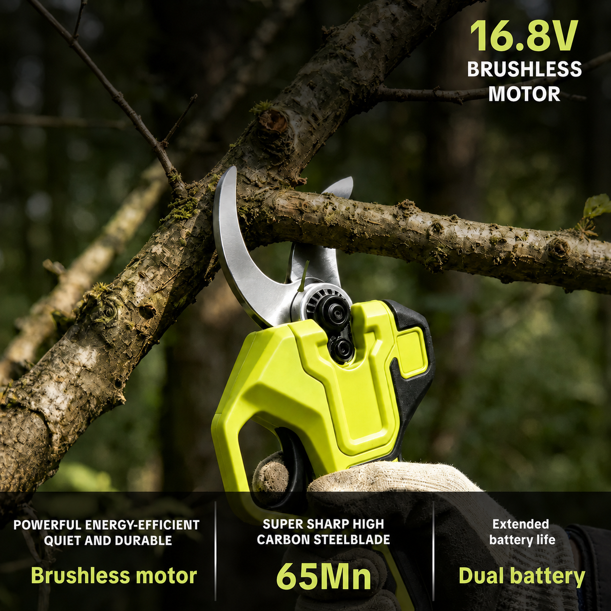 🌿 Cordless Electric Pruning Shears – Easily Cut Tree Branches ⚡