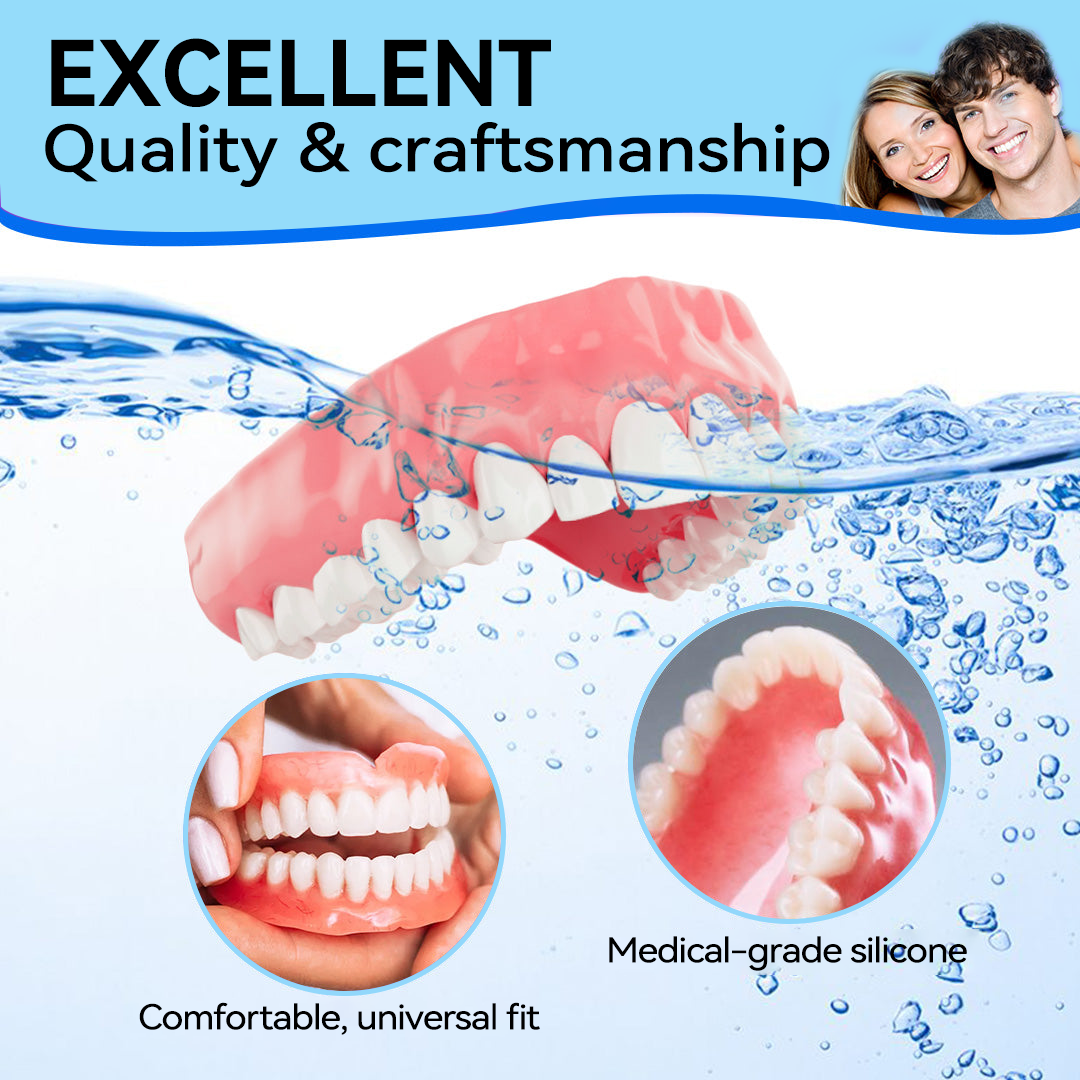 🦷 طقم أسنان سيليكوني قابل لإعادة التبطين (⏰خصم ٧٠٪ لفترة محدودة - آخر ٣٠ دقيقة ⏰)