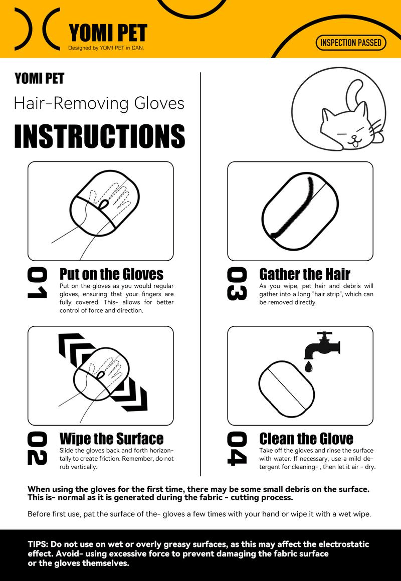 48% Off🔥Pet Hair Remover Static Electricity Gloves-Larger, Thicker, and Harder
