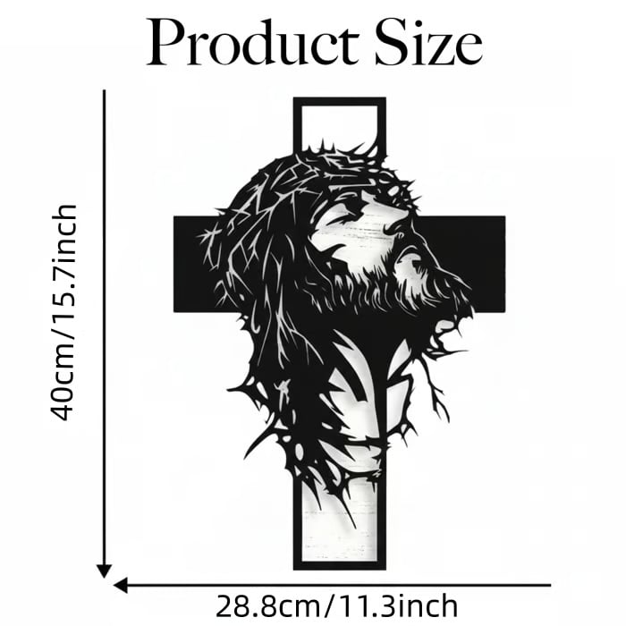 🔥Jesus Cross Iron Sign Christ Wall Art Decor✝️Elevate Your Space with Spiritual Elegance 🙌✨