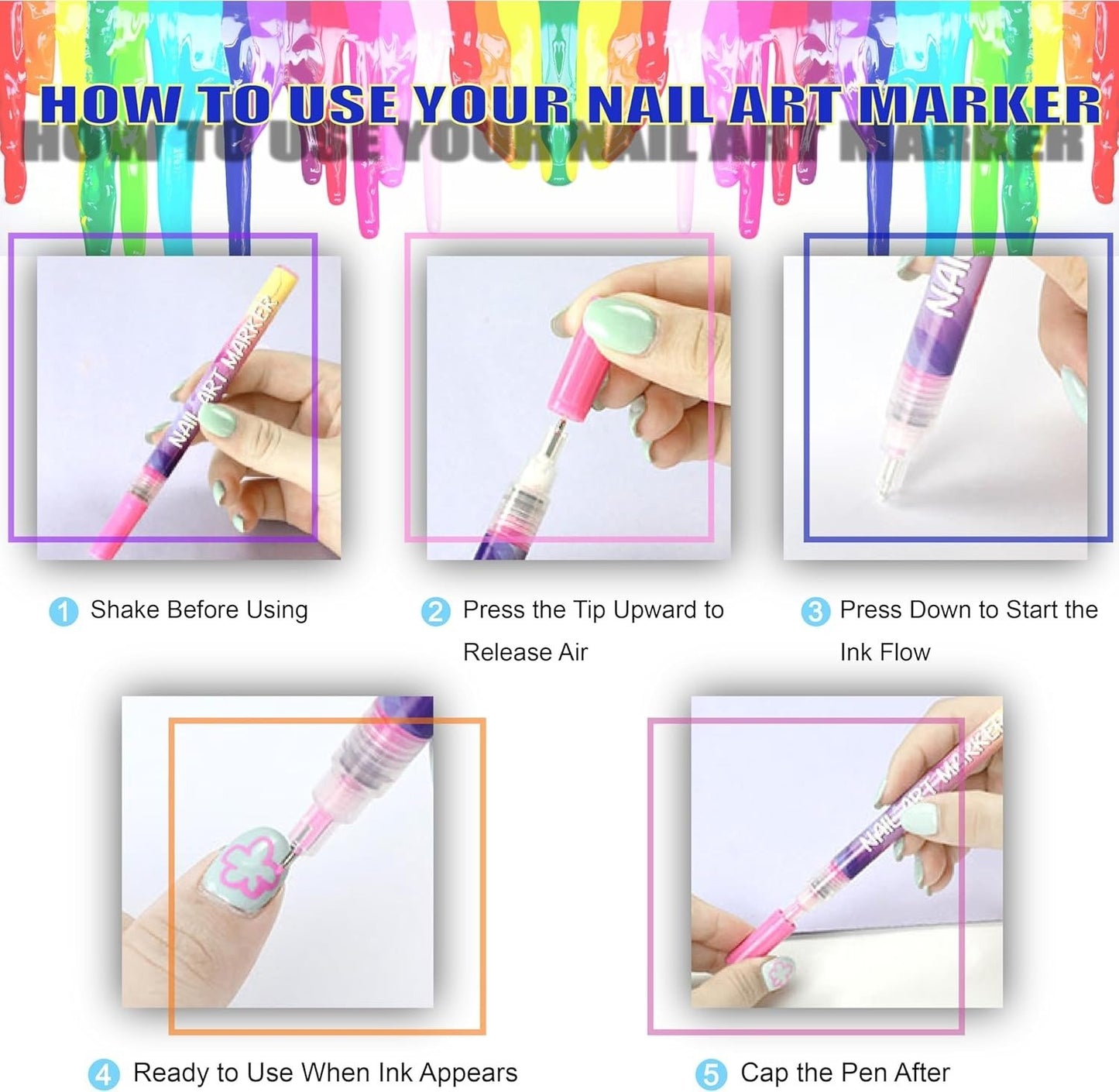 🔥Buy 2 Get 1 Free🎨12 Colors Nail Art Pens Set