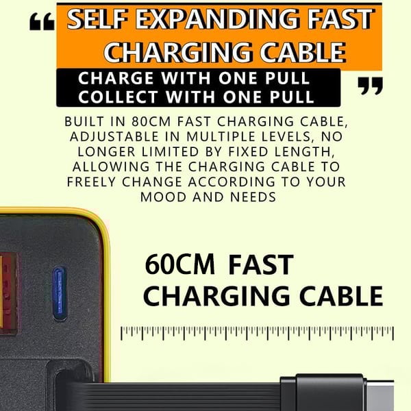 ✨3 in 1 Charger Retractable 80W MAX Fast