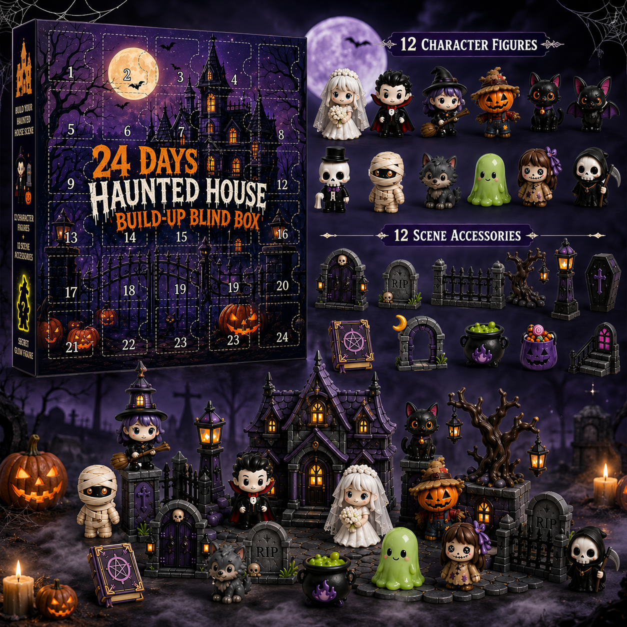 🔥Limited 50% OFF🎃👻Spooky Countdown 🕯️|🎃 24 Days of Halloween Surprises👻One Surprise a Day.🔥 Endless Halloween Fun.🌟