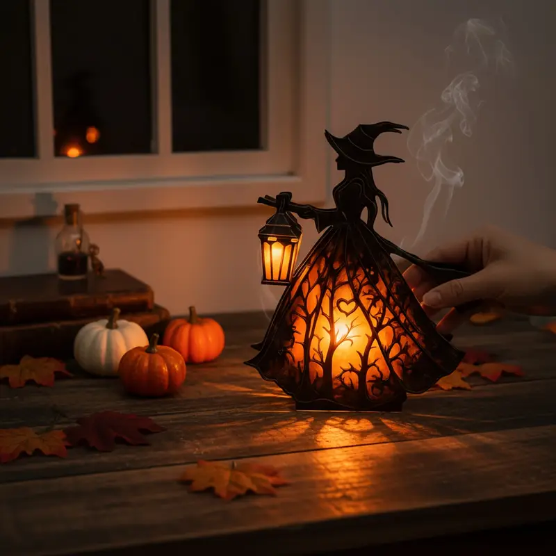 🧙🏻♀️Dark Night Witch Lamp🖤Light up the mysterious atmosphere👻
