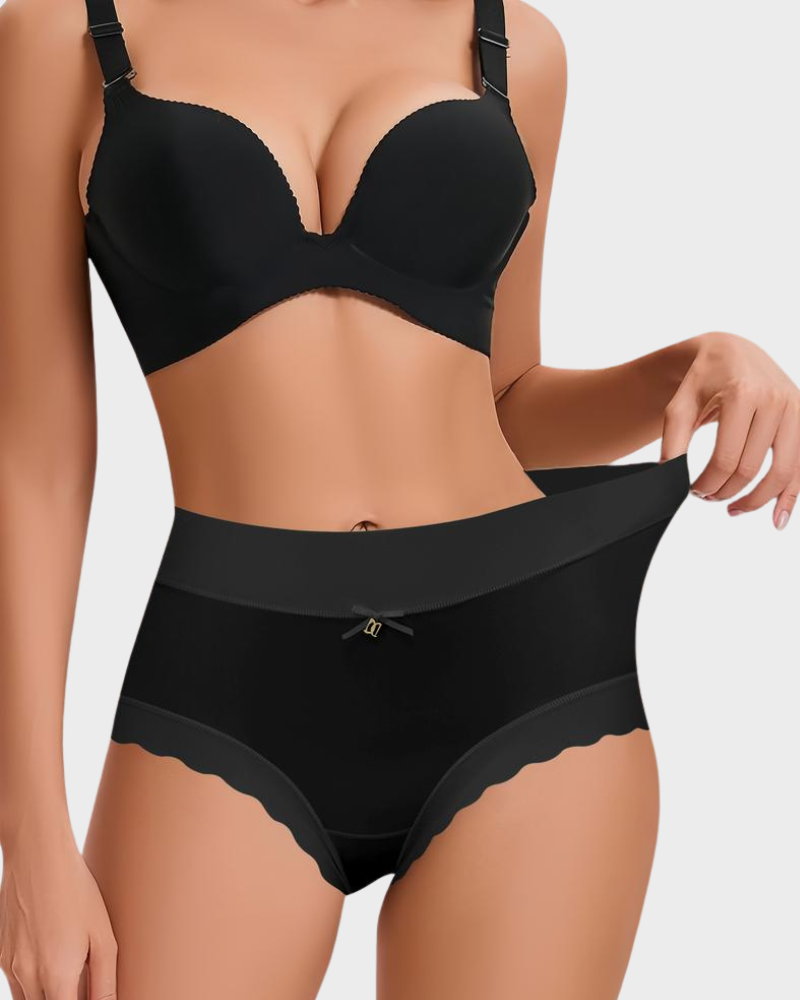 🔥Buy 2 Get 1 Free🎁Silky High-Waist Seamless Briefs With Scalloped Edges (6 pack)
