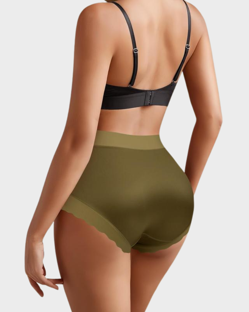 🔥Buy 2 Get 1 Free🎁Silky High-Waist Seamless Briefs With Scalloped Edges (6 pack)