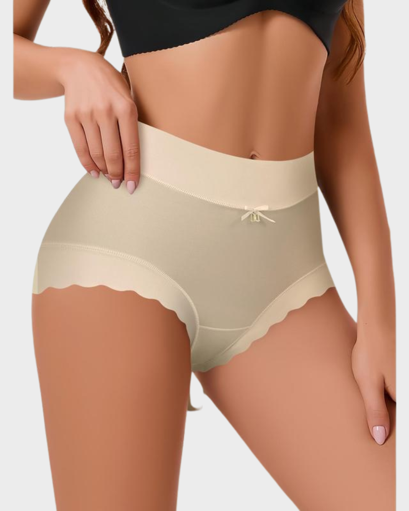 🔥Buy 2 Get 1 Free🎁Silky High-Waist Seamless Briefs With Scalloped Edges (6 pack)
