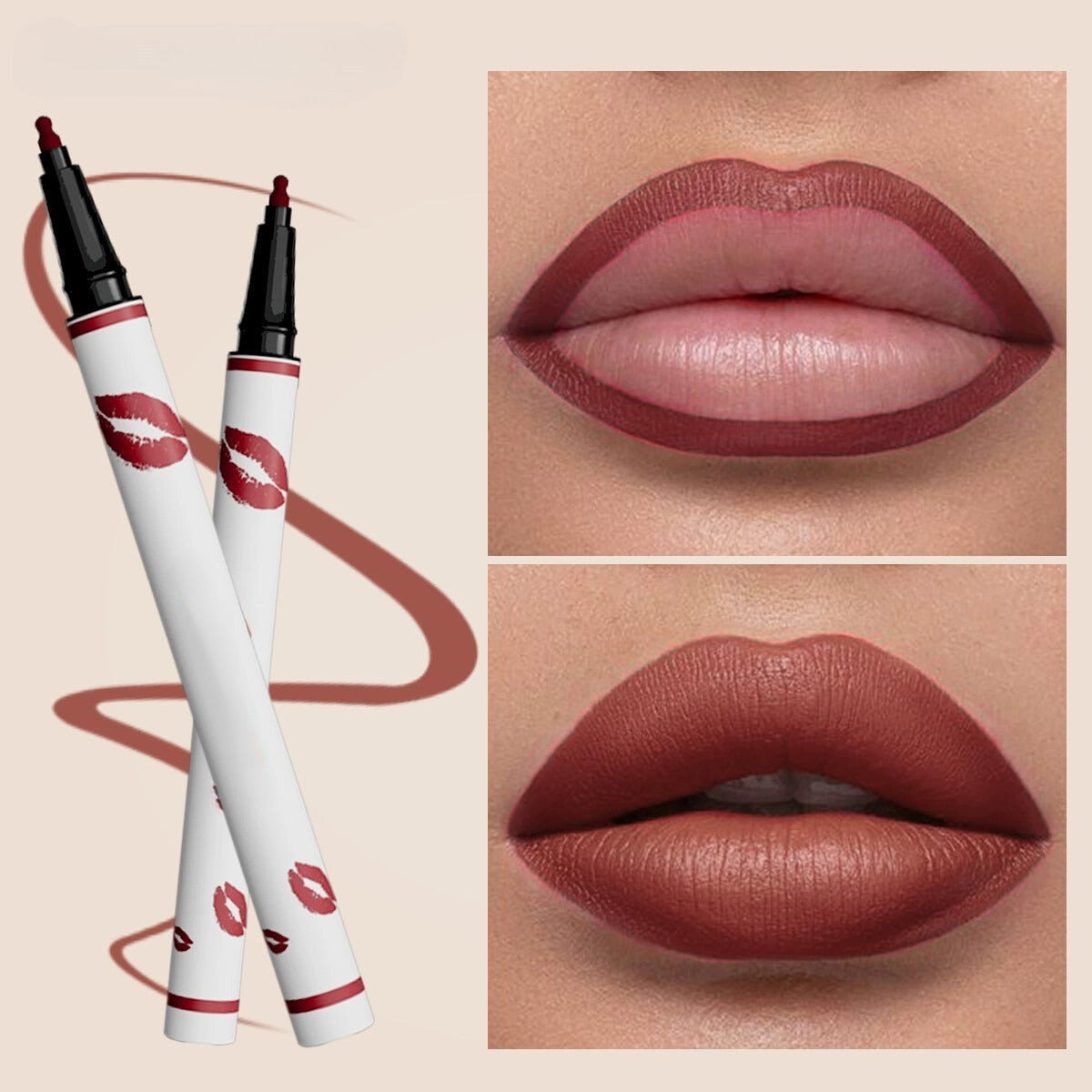 🔥✨اشتري واحد واحصل على الثاني مجانًا💄 محدد شفاه سائل يدوم طويلًا