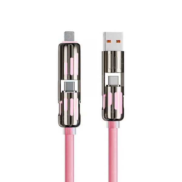 🎉اليوم الأخير - اشترِ واحدًا واحصل على الثاني مجانًا🔥 كابل شحن USB 4 في 1 (شحن سريع بحد أقصى 240 واط)
