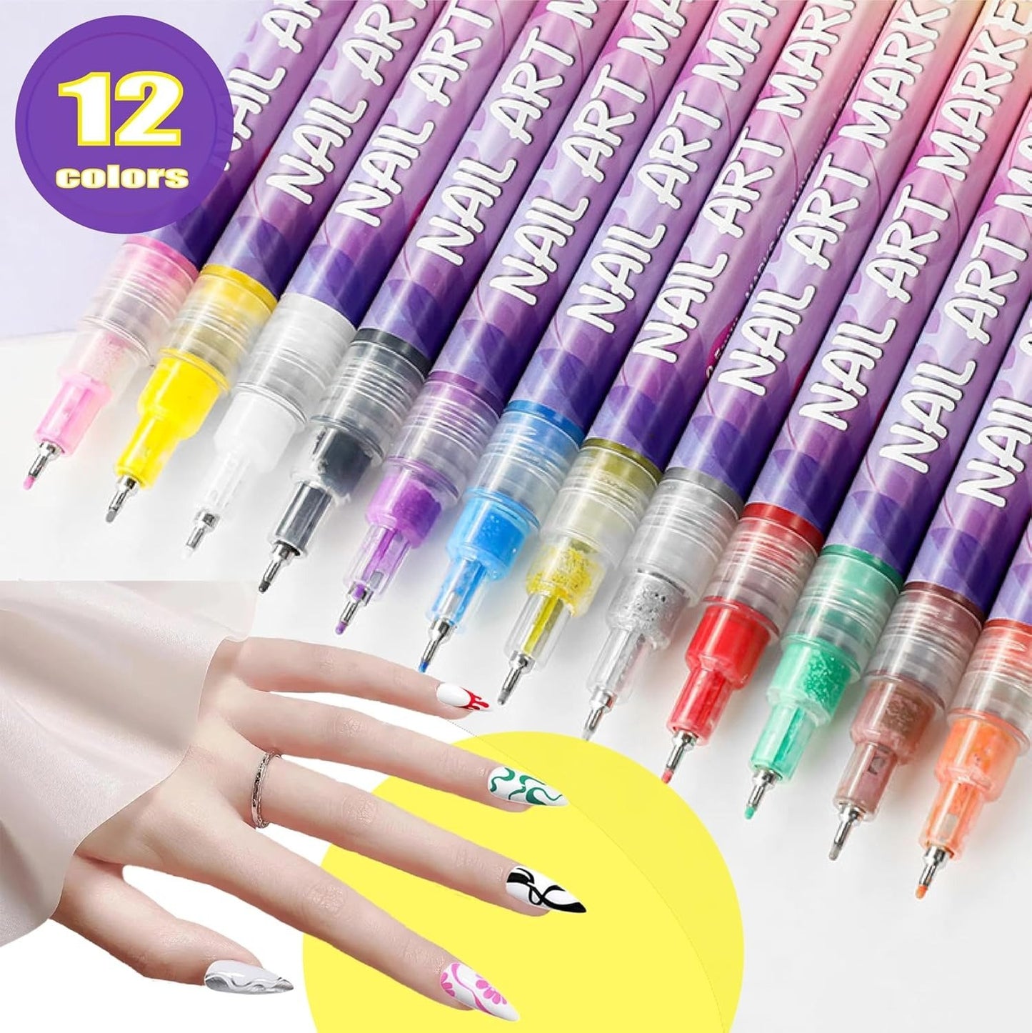🔥Buy 2 Get 1 Free🎨12 Colors Nail Art Pens Set