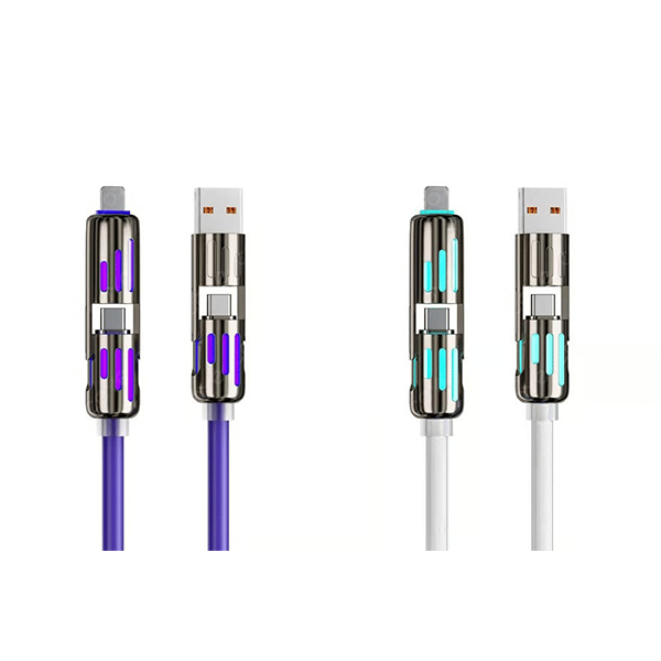 🎉اليوم الأخير - اشترِ واحدًا واحصل على الثاني مجانًا🔥 كابل شحن USB 4 في 1 (شحن سريع بحد أقصى 240 واط)