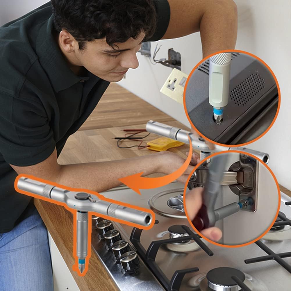 ✨24 in 1 Magnetic Compact and Portable Ratchet Screwdriver Set