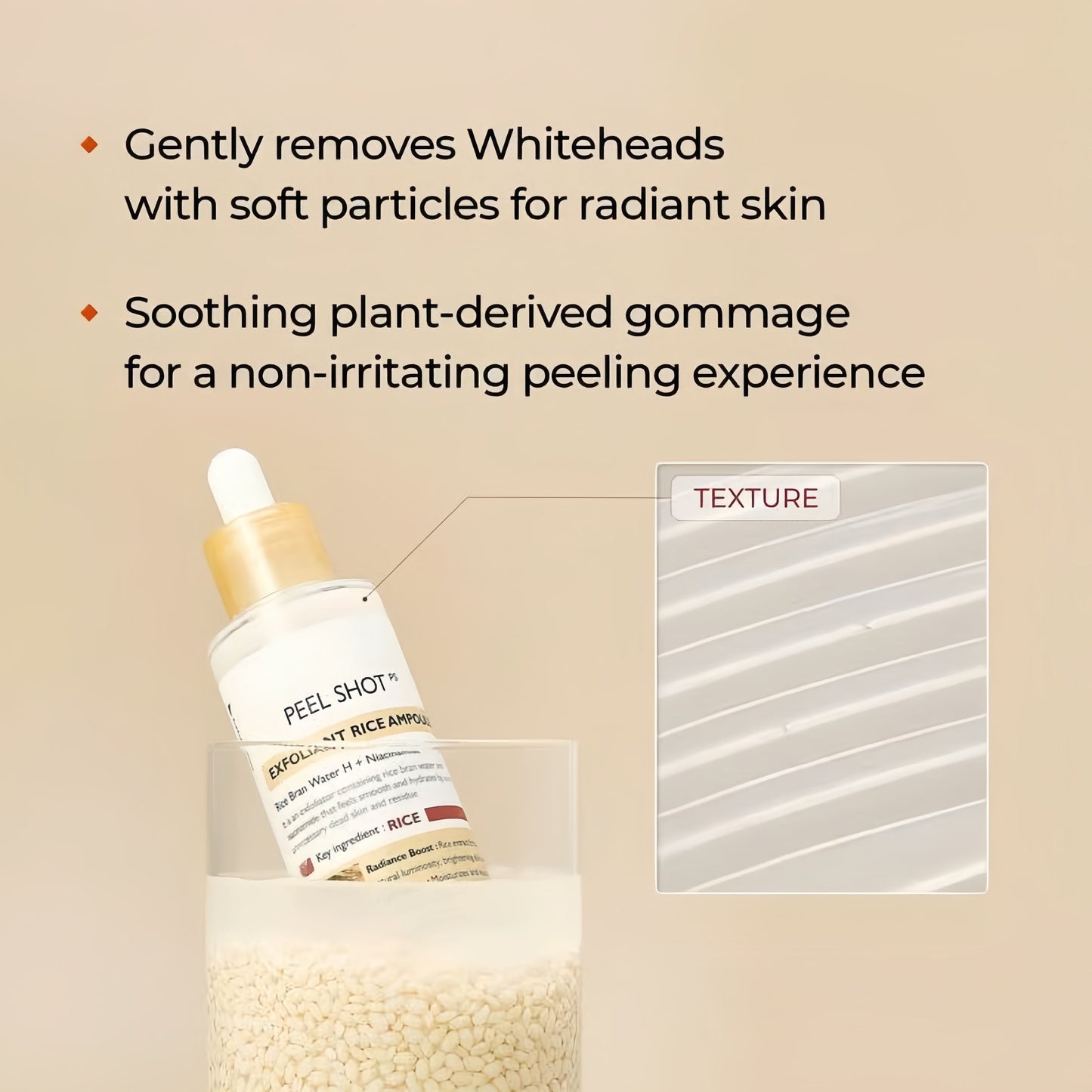 Peel Shot Glow Rice Ampoule Duo - Serums for Brightening, Exfoliating, and Moisturizing🌾