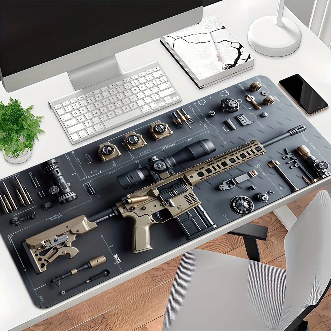 Large gaming mouse pad, stylish desk protector, non-slip rubber, multiple sizes, suitable for laptops and desktop computers