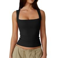 🏆Flash Sale⚡ 50K+ SOLD!💥Women's Square Neck Sleeveless Double-Layer Tank Tops