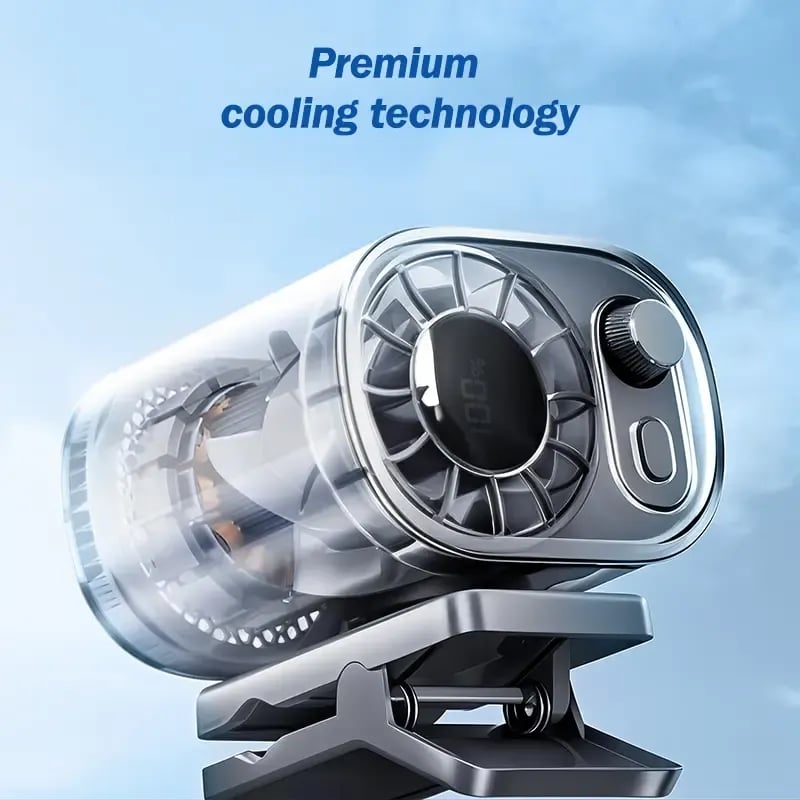 خصم 50%❄️🔥مروحة سيارة قابلة للتثبيت مع شاشة LED - دوران 360 درجة