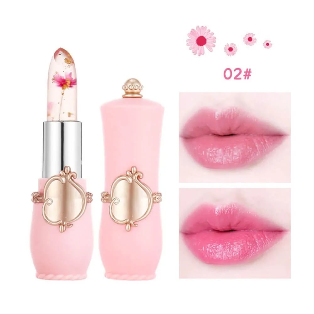 🏆اشتري واحدًا واحصل على الثاني مجانًا💄أحمر شفاه كريستال جيلي فلاور متغير اللون