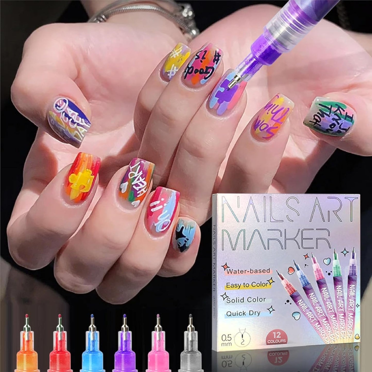🔥Buy 2 Get 1 Free🎨12 Colors Nail Art Pens Set