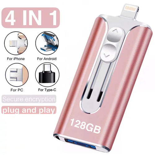 🔥تخفيضات سريعة ٥٠٪! 🔥 محرك أقراص فلاش USB ٤ في ١ بسعة ٣٢ إلى ١ تيرابايت✨للهواتف وأجهزة الكمبيوتر