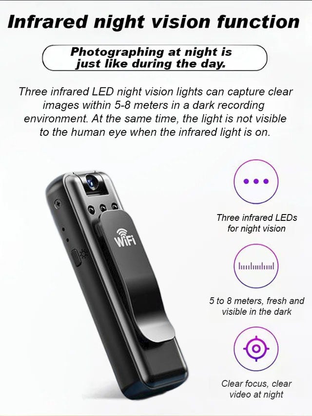 🏆🎁💥Pocket Infrared Night Vision Portable Recorder